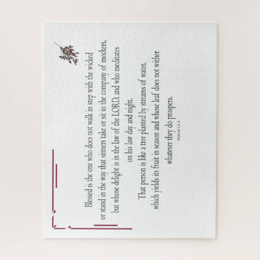 詩篇1章1節から3節ま賛美で、だれが ジグソーパズル (縦)