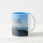 詩篇1章1節賛美は歩けない男だ… ツートーンマグカップ (正面右)