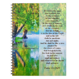 詩篇1章1-3節は賛美キリスト教の人である ノートブック