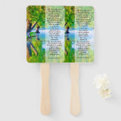 詩篇1章1-3節は賛美キリスト教の人である ハンドファン (正面&裏面)