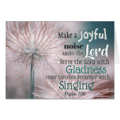 詩篇100:1主のカードに喜びの音を立てる (正面横)