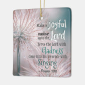 詩篇100:1-2主に喜ばしい音を立てる セラミックオーナメント (左)