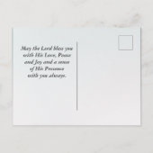 詩篇100:1-2主に喜ばしい音を立てる ポストカード (裏面)