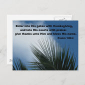 詩篇100:4彼の門に入る… ポストカード (正面/裏面)