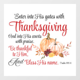 詩篇100:4感謝祭とともに彼の門に入る ウィンドウサイン