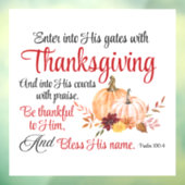 詩篇100:4感謝祭とともに彼の門に入る ウィンドウサイン (シート3)