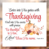 詩篇100:4感謝祭とともに彼の門に入る ウィンドウサイン (シート2)