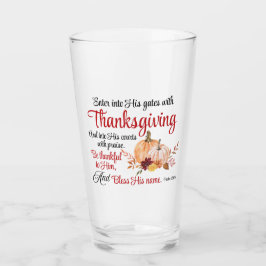 詩篇100:4感謝祭とともに彼の門に入る タンブラーグラス