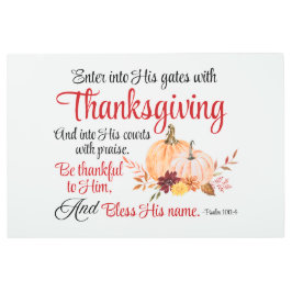 詩篇100:4感謝祭とともに彼の門に入る メタルプリント