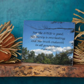 詩篇100:5主は良い、彼の慈悲は….. フォトプラーク (側面)