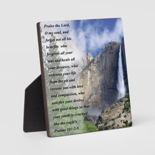 詩篇103:2-5 フォトプラーク (正面)