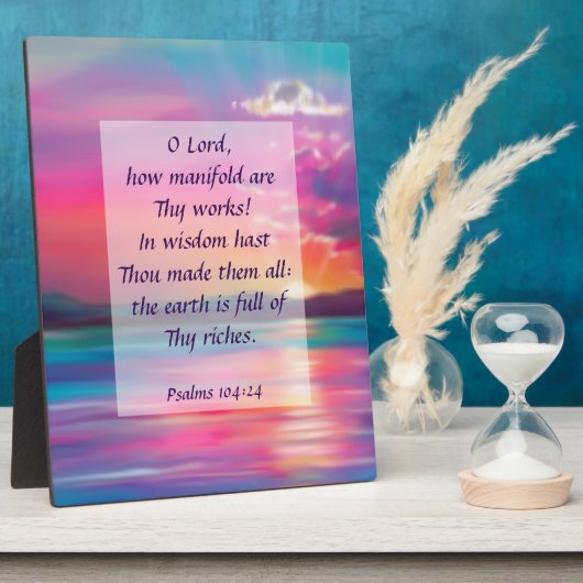 詩篇104:24プラーク フォトプラーク (側面)