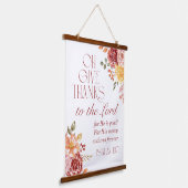 詩篇107与え感謝してい107年の主フローラ秋 吊り下げ型タペストリー (傾斜あり)