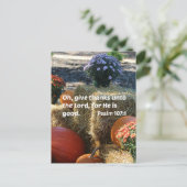 詩篇107:1ああ与えお感謝してい主に… ポストカード (スタンド正面)