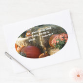 詩篇107:1ああ与えお感謝してい主に… 楕円形シール (封筒)