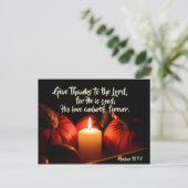 詩篇107:1与え主に対して感謝祭 シーズンポストカード (スタンド正面)