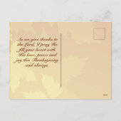 詩篇107:1与え主に対して感謝祭 シーズンポストカード (裏面)