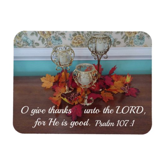 詩篇107:1主に与え感謝していよ、彼は主である マグネット (横)