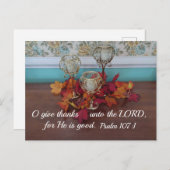詩篇107:1 主に感謝せよ、主は良く ポストカード (正面/裏面)