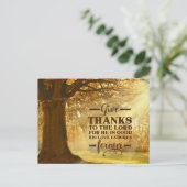 詩篇107:1 主に感謝を捧げよ 感謝祭 ポストカード (スタンド正面)