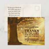 詩篇107:1 主に感謝を捧げよ 感謝祭 ポストカード (正面/裏面)