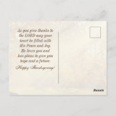 詩篇107:1 主に感謝を捧げよ 感謝祭 ポストカード (裏面)