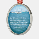 詩篇107:23-24彼らは海に下る… メタルオーナメント (左)