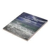 詩篇107:29彼は嵐を鎮め、静かに… タイル (側面)