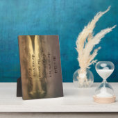 詩篇107:29彼は嵐を黙って小声に乗せた フォトプラーク (側面)