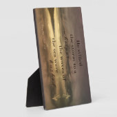 詩篇107:29彼は嵐を黙って小声に乗せた フォトプラーク (側面)