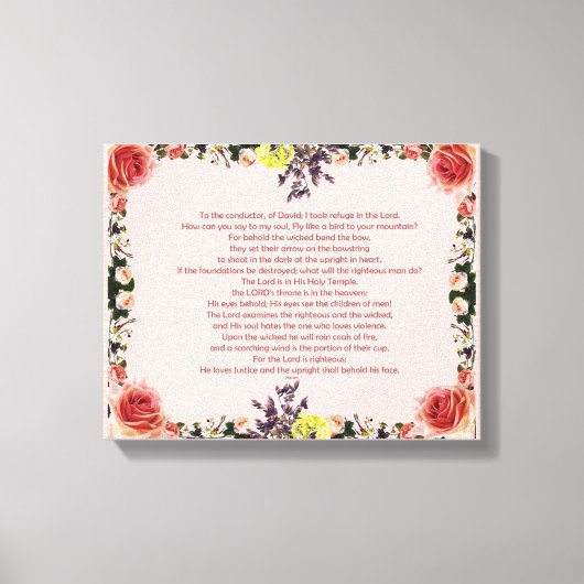 詩篇11ダビデの指揮者に; キャンバスプリント (正面)
