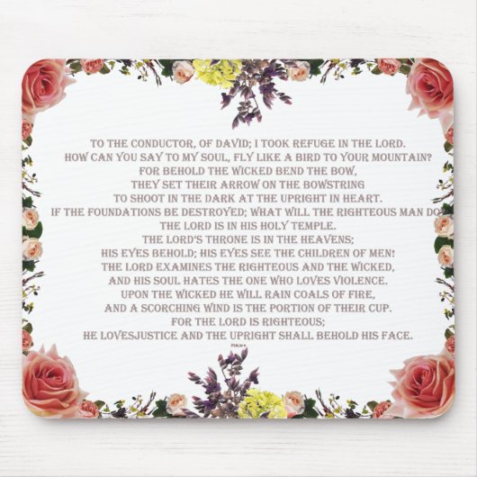 詩篇11節、主は正義を愛し、 マウスパッド (正面)