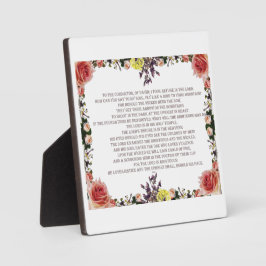 詩篇11聖なる書物、 経典アート – 主への信頼 フォトプラーク