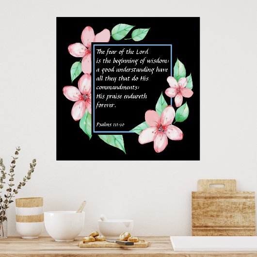 詩篇111:10 ポスター (キッチン)