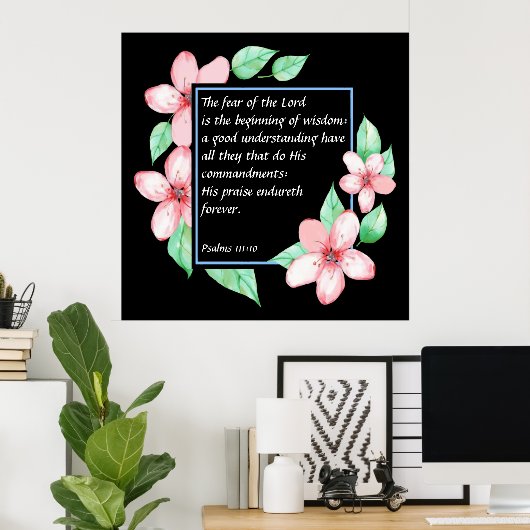 詩篇111:10 ポスター (ホームオフィス)