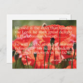 詩篇112賛美 -男は….. ポストカード (正面/裏面)