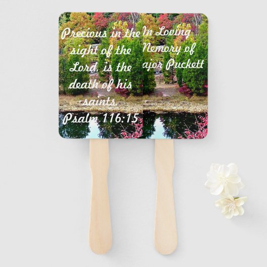 詩篇116:15の記憶 ハンドファン (正面&裏面)