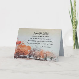 詩篇116 1-2私は主の聖書の聖句を愛している カード
