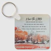 詩篇116 1-2私は主の聖書の聖句を愛している キーホルダー (正面)