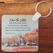 詩篇116 1-2私は主の聖書の聖句を愛している キーホルダー (裏面)