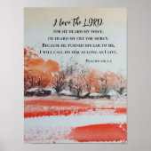 詩篇116 1-2私は主の聖書の聖句を愛している ポスター (正面)