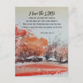 詩篇116 1-2私は主の聖書の聖句を愛している ポストカード (正面)