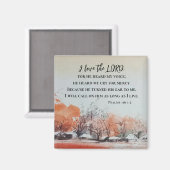 詩篇116 1-2私は主の聖書の聖句を愛している マグネット (正面/裏面)