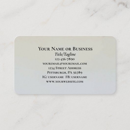 詩篇116 1-2私は主の聖書の聖句を愛している 名刺 (裏面)