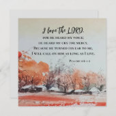 詩篇116 1-2私は主バイブルのフラットカードを愛する (正面/裏面)