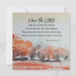 詩篇116 1-2私は主バイブルのフラットカードを愛する