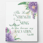 詩篇11814主は私の力の聖句である フォトプラーク (正面)
