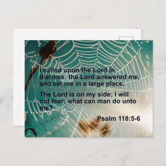 詩篇118 – 私は主を訪れた ポストカード (正面/裏面)