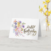 詩篇118:1与え感謝祭主に対して カード (黄色い花)