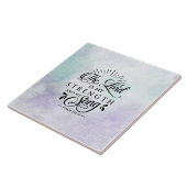 詩篇118:14主は私の力と私の歌 タイル (側面)